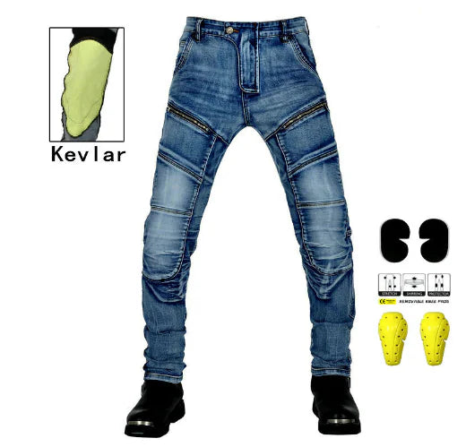 StretchFlex Kevlar Biker Jeans for Men