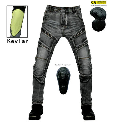 StretchFlex Kevlar Biker Jeans for Men