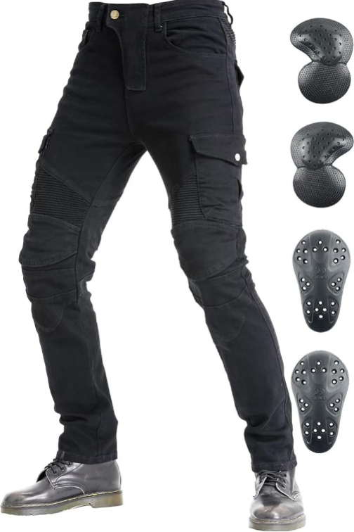 Durable Motorcycle Jeans for Men & Women Hip and Knee Armor Pads