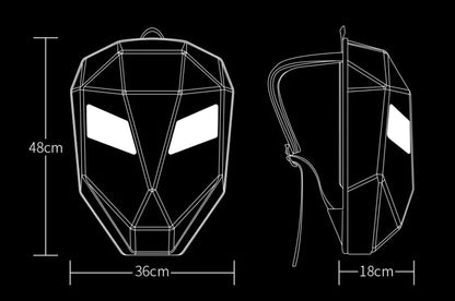Hard-Shell Motorcycle LED Backpack