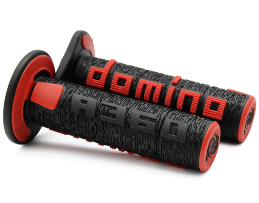 DOMINO A360 Motorcycle Black/Red Grips